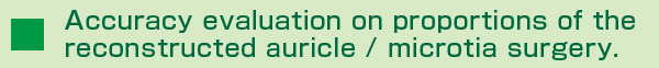Accuracy evaluation on proportions of the reconstructed auricle / microtia surgery.
